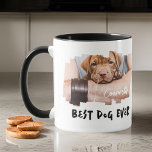 Caneca Melhor Caneta Fotográfica Legal do Grunge Moderno<br><div class="desc">Esta design simples e moderna é composta por uma tipografia moderna e simples de escrita lúdica. Adicione fotos personalizadas.</div>