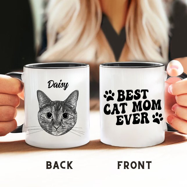 Caneca Melhor Cat Mãe Nunca Tabby Cat Personalizado (Criador carregado)
