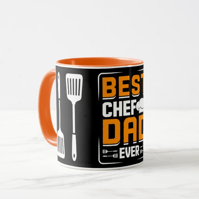 Caneca Melhor Chef e Pai de Mug de Café (Frente Esquerda)
