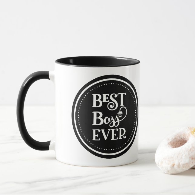 Caneca Melhor Chefe Coffee De Dois Tons (Com Donut)