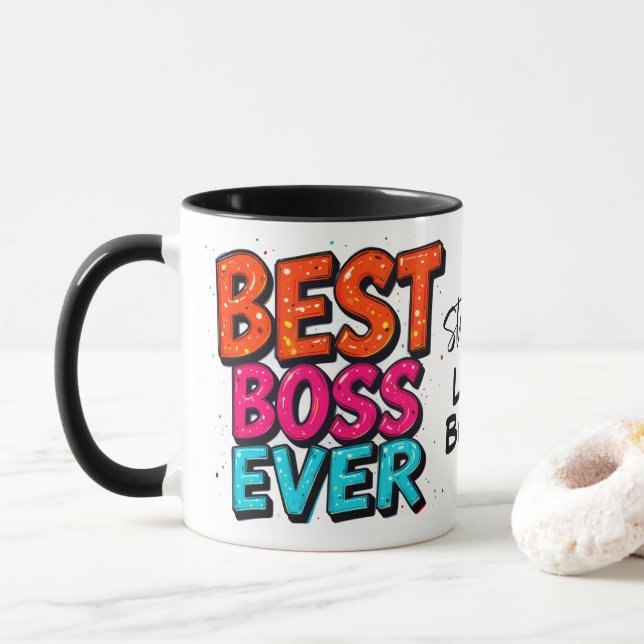 Caneca Melhor Chefe de Grafite da Senhora Chefe (Com Donut)