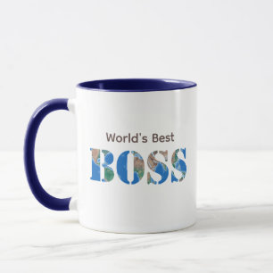 Caneca Melhor Chefe do Mundo Personalizado, Mapa Físico d