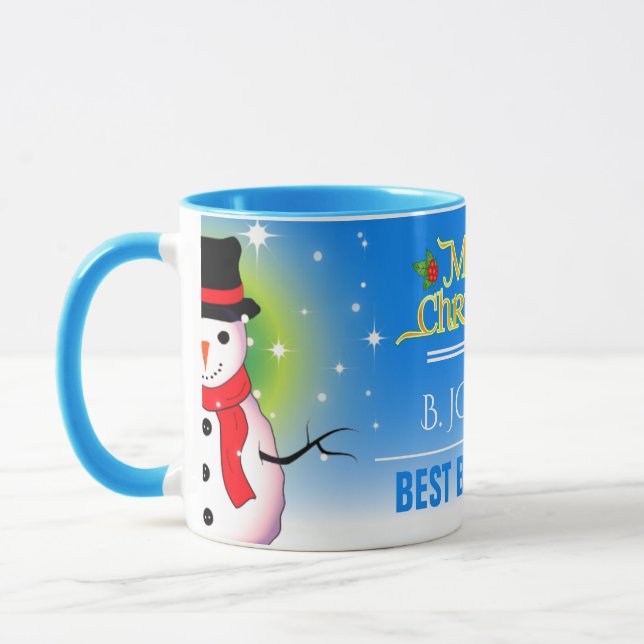 Caneca Melhor Chefe Festivo Divertido Nunca com o Natal d (Esquerda)