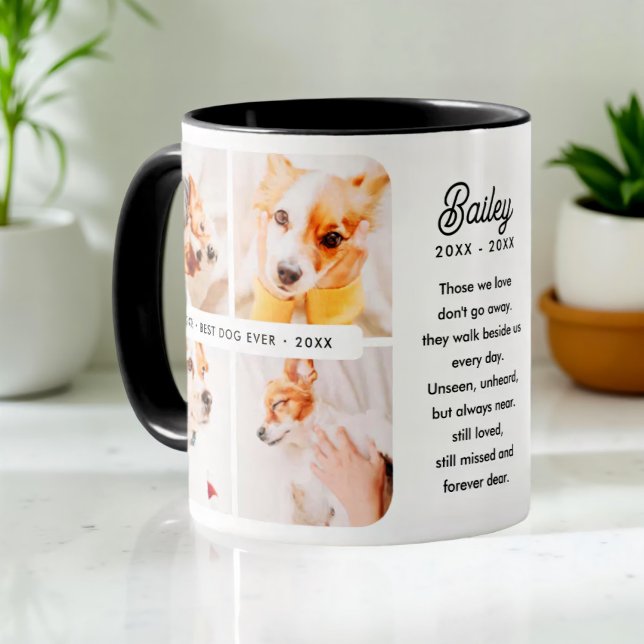 Caneca Melhor Colagem de Fotos Moderna Memorial Pet (Criador carregado)