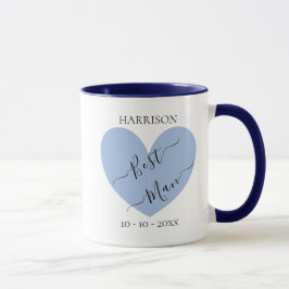 Caneca Melhor Coração Azul Coração Personalizada Mug