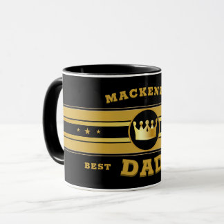 Caneca Melhor Coroa de Pai de Todos os Tempos Nome Presen