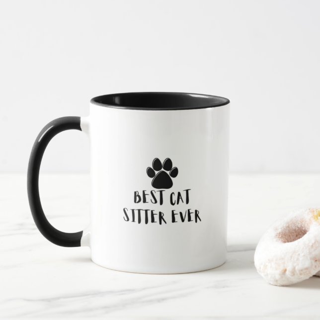 Caneca Melhor Cuidador de Gatos de Todos os Tempos (Com Donut)