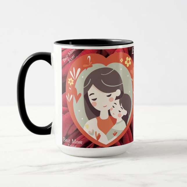 Caneca Melhor Dia de as mães de flor selvagem (Esquerda)