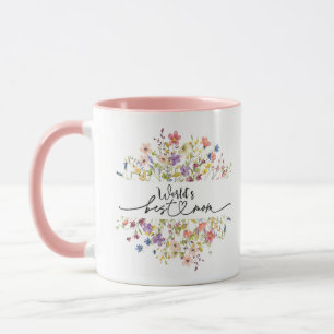 Caneca Melhor Dia de as mães de Foto de Flor Selvagem da 