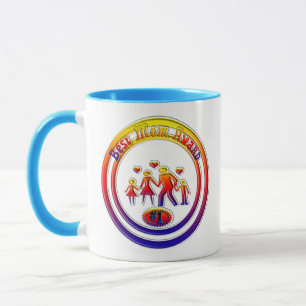 Caneca Melhor família Rainbow Prêmio da mãe