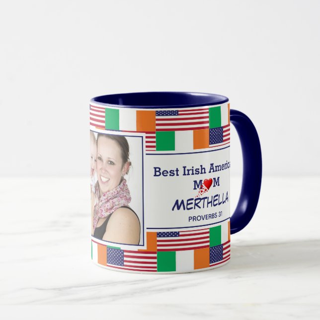 Caneca MELHOR Foto de MÃE IRLANDESA AMERICANA (Frente Esquerda)