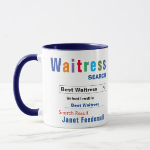 Caneca Melhor Garçonete Personalizado Engraçado