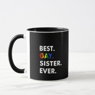 Caneca Melhor Gay Irmã Sempre Engraçado Presente no Orgul