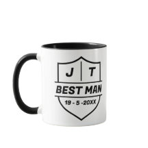 Melhor Homem Letras Iniciais e Data Personalizadas