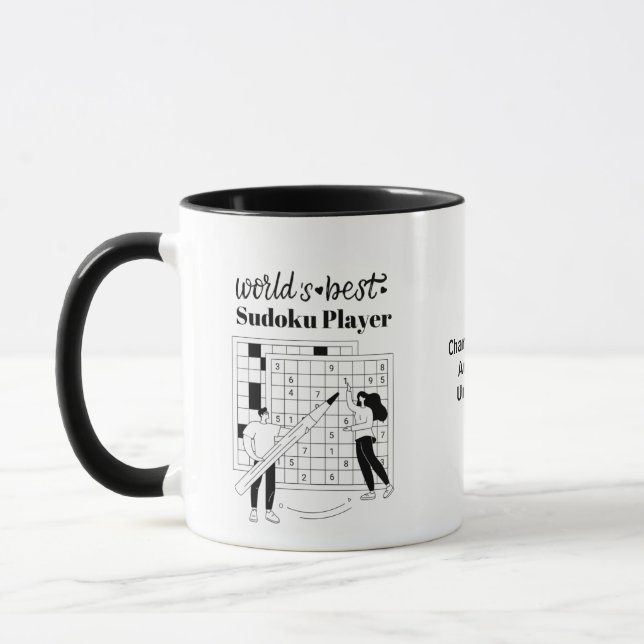 Caneca Melhor Jogador Sudoku Personalizado do Mundo (Esquerda)