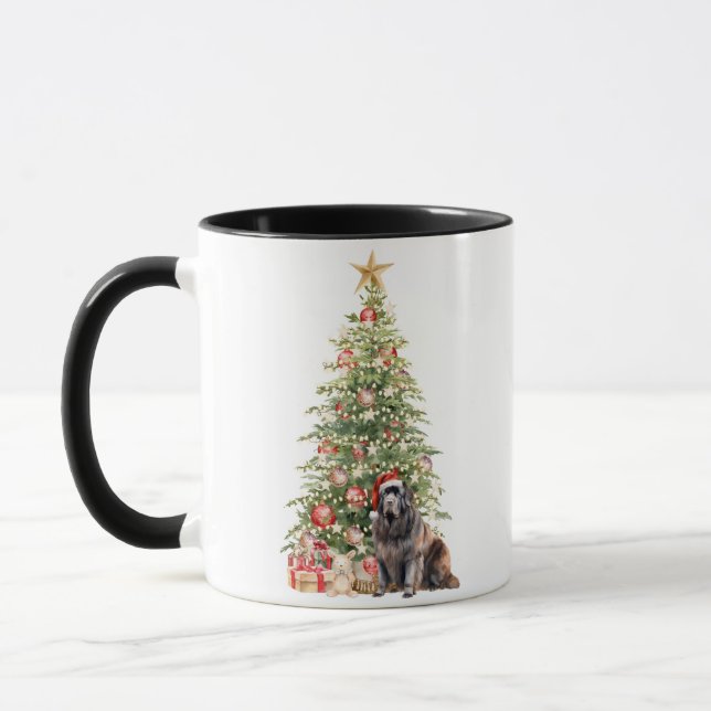 Caneca Melhor Mãe de Cachorro do Mundo Aquarela Natal New (Esquerda)