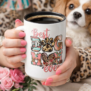 Caneca Melhor Mãe de Cachorro do Mundo com Pegada de Pata
