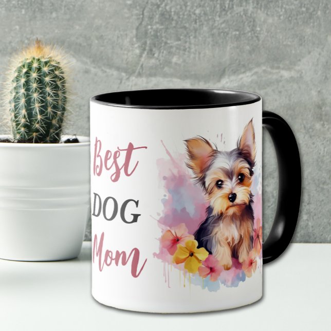 Caneca Melhor Mãe de Cachorro Yorkshire Terrier (Criador carregado)