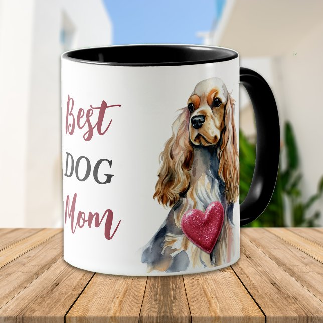 Caneca Melhor Mãe de Cocker Spaniel (Criador carregado)