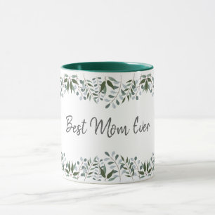 Caneca Melhor Mãe De Eucalyptus Greenery Floral