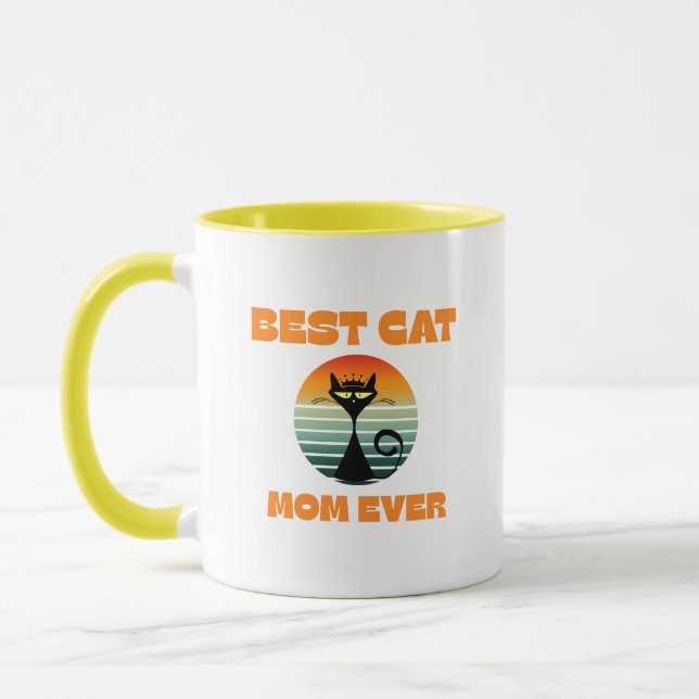 Caneca Melhor Mãe de Gato de Todos os Tempos (Esquerda)