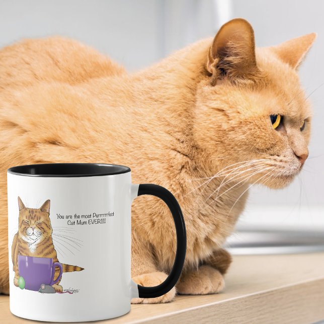 Caneca Melhor Mãe de Gato de Todos os Tempos! (Criador carregado)