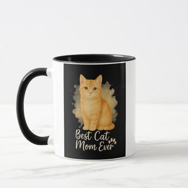 Caneca Melhor Mãe de Gato de Todos os Tempos Prese (Esquerda)