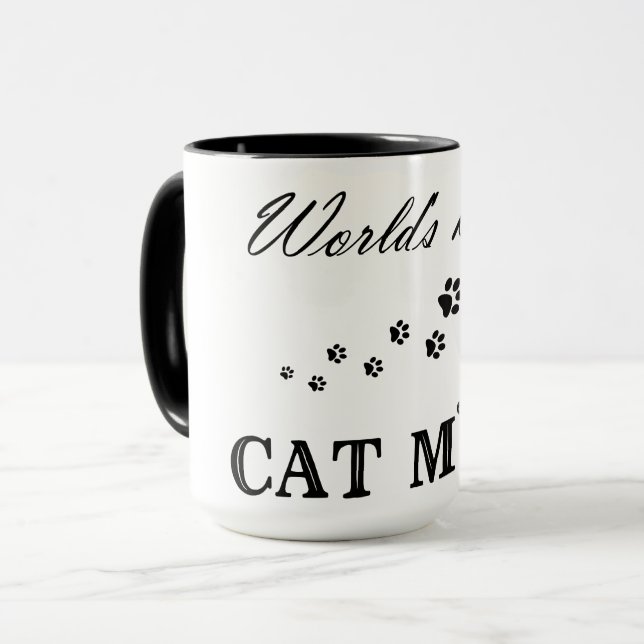 Caneca Melhor Mãe de Gato do Mundo - Combo Mug (Frente Esquerda)