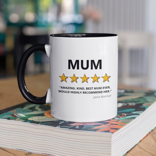 Caneca Melhor Mãe de revisão de 5 estrelas (Criador carregado)