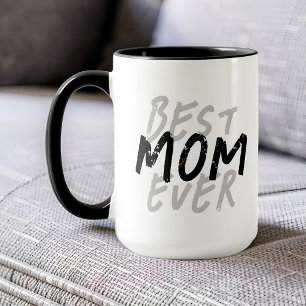 Caneca Melhor Mãe de Todos os Tempos Moderno Grunge Preto
