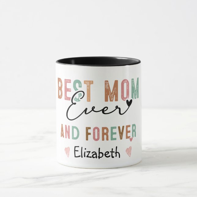 Caneca Melhor Mãe de Todos os Tempos  Roteiro Retro Dia d (Centro)