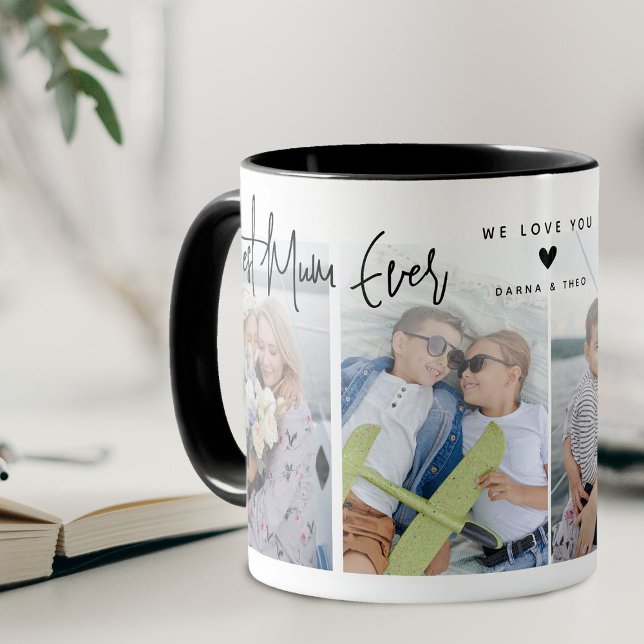 Caneca Melhor Mãe de Todos os Tempos Script 4x Foto (Criador carregado)