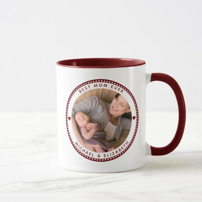 Caneca Melhor Mãe Dia de as mães Duas Colagens Fotográfic (Direita)