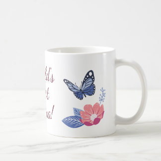 Caneca Melhor Mãe do Mundo, Caneca de Café Floral