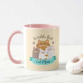 Caneca Melhor Mãe Gato do Mundo - Gatinhos Fofos