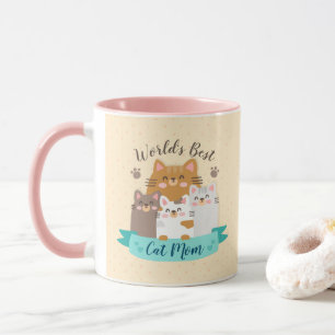 Caneca Melhor Mãe Gato do Mundo - Gatinhos Fofos