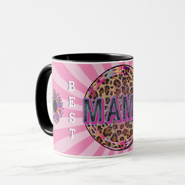 Caneca Melhor Mãe Nunca Personalizar Floral (Frente Esquerda)