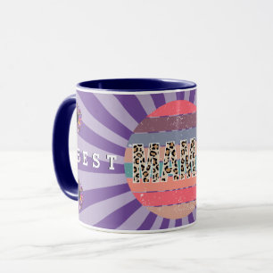 Caneca Melhor Mãe Roxo Floral Personalizar Mug