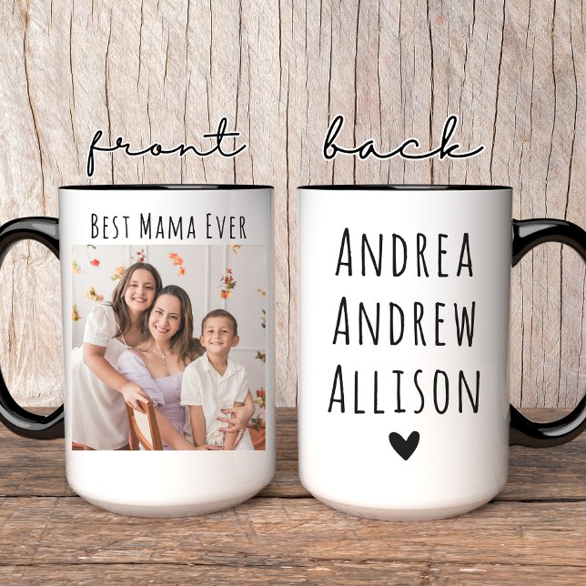 Caneca Melhor Mama Já Mug, Mug de Fotografia Personalizad (best mama ever mug, christmas mug for mom, custom mama mug, best mom gift, mothers day mug,)