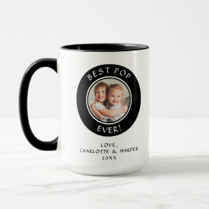 Caneca Melhor Modelo de Papai Divertido Foto da Família
