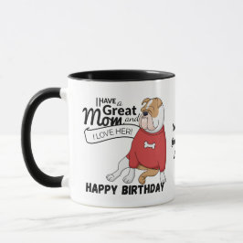Caneca MELHOR MOM BULLDOG INGLÊS do mundo personalizado