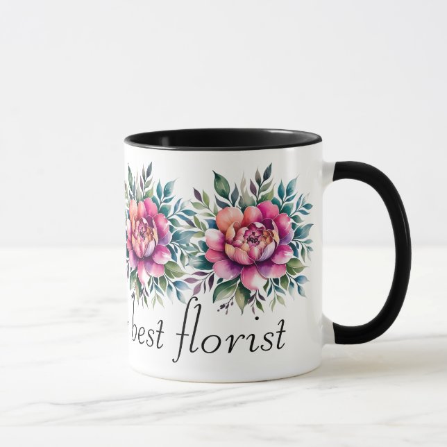 Caneca Melhor Mug para Melhor Florista (Direita)