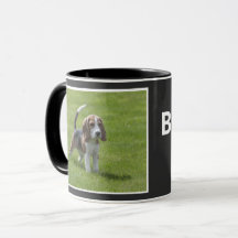 Melhor Pai de Beagle Dog e orgulhoso café preto fo