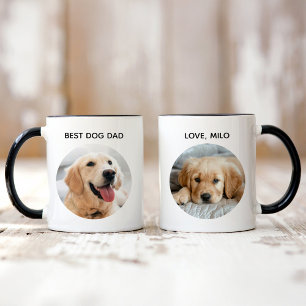 Caneca Melhor Pai de Cachorro 2 Nome do Pet na Foto