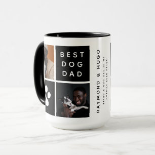Caneca Melhor Pai de Cachorro 4 x Grade de Colagem de Fot
