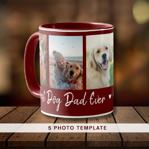 Caneca Melhor Pai De Cachorro Alguma Vez Pet 5 Colagem Fo