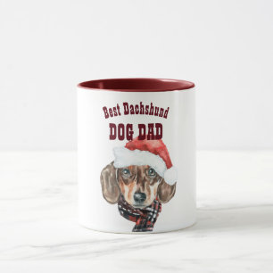 Caneca Melhor Pai de Cachorro DACHSHUND, Fita Ilustrada