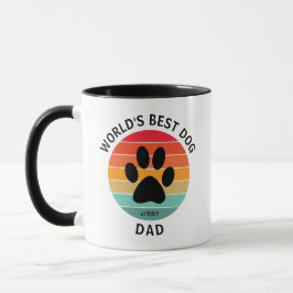 Caneca Melhor Pai de Cachorro do Mundo Impressão de Pata 
