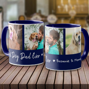 Caneca Melhor Pai de Cachorro do Mundo Pet 3 Colagem de F