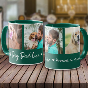 Caneca Melhor Pai de Cachorro do Mundo Pet 3 Colagem de F